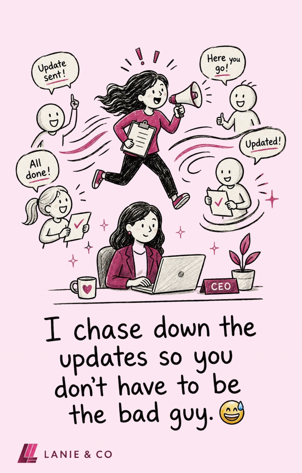 Following up on project updates for executives